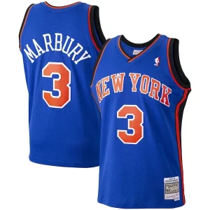Magnifico Comodo Lussuoso Stephon Marbury New York Knicks Hardwood Classics Swingman Jersey Blue