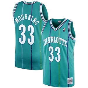 Fascinante Comodo Attraente Alonzo Mourning Charlotte Hornets 1992/93 Hardwood Classics Swingman Jersey Teal