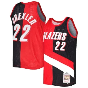 Stupendo Versatile Meraviglioso Clyde Drexler Portland Trail Blazers Hardwood Classics 1991/92 Split Swingman Jersey Red/Black