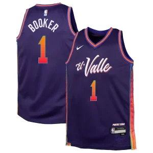 Resistente Magnifico Devin Booker Phoenix Suns Nike Youth Swingman Replica Jersey City Edition Purple
