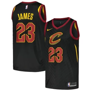 Cool Splendido LeBron James Cleveland Cavaliers Nike Swingman Player Jersey Statement Edition Black