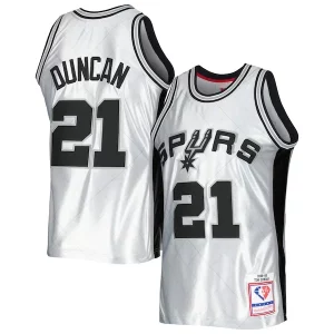 Pratico Robusto Splendido Tim Duncan San Antonio Spurs 1998/99 Hardwood Classics 75th Anniversary Swingman Jersey Platinum