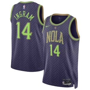 Comodo Lussuoso Classico Brandon Ingram New Orleans Pelicans Nike Unisex 2024/25 Swingman Player Jersey City Edition Purple
