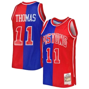 Fantastico Isiah Thomas Isiah Thomas Hardwood Classics 1988/89 Split Swingman Jersey Blue/Red