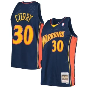 Resistente Moderno Stephen Curry Golden State Warriors Hardwood Classics Swingman Jersey Navy/White