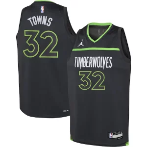 Fantastico Attraente Incantevole Karl Anthony Towns Minnesota Timberwolves Jordan Brand Youth Swingman Jersey Statement Edition Black