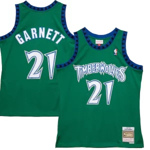 Stupendo Eccezionale Elegante Kevin Garnett Minnesota Timberwolves 1997/98 Hardwood Classics Reload 2.0 Swingman Jersey Green