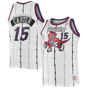 Robusto Resistente Vince Carter Toronto Raptors 1998/99 Big & Tall Hardwood Classics Swingman Jersey White/Purple