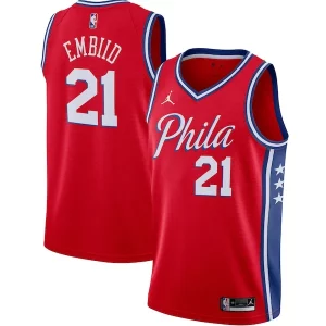 Resistente Joel Embiid Philadelphia 76ers Jordan Brand 2020/21 Swingman Jersey Statement Edition Red
