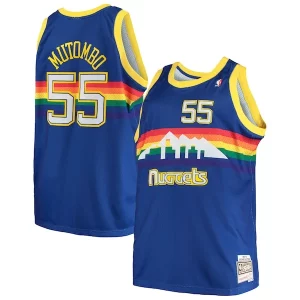 Pratico Duraturo Robusto Dikembe Mutombo Denver Nuggets 1991/92 Big & Tall Hardwood Classics Swingman Jersey Royal