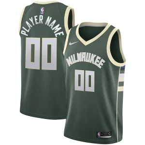 Sofisticato Milwaukee Bucks Nike Swingman Custom Jersey Green Icon Edition
