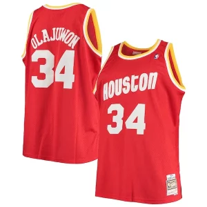 Carino Incantevole Cool Hakeem Olajuwon Houston Rockets 1993/94 Big & Tall Hardwood Classics Swingman Jersey Red