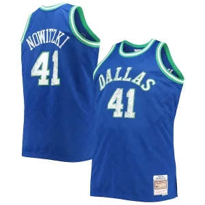 Stupendo Bellissimo Dirk Nowitzki Dallas Mavericks Big & Tall 1998/99 NBA 75th Anniversary Diamond Swingman Jersey Blue