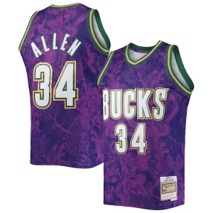 Moderno Ray Allen Milwaukee Bucks Hardwood Classics 2000/01 Lunar New Year Swingman Jersey Purple