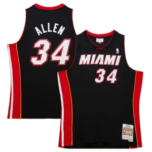 Fantastico Lussuoso Ray Allen Miami Heat Hardwood Classics Swingman Jersey Black