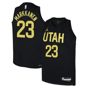 Prestigioso Carino Eccezionale Lauri Markkanen Utah Jazz Jordan Brand Youth Swingman Jersey Statement Edition Black