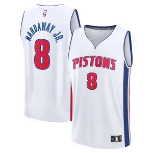 Cool Tim Hardaway Jr. Detroit Pistons Fast Break Replica Player Jersey Association Edition White