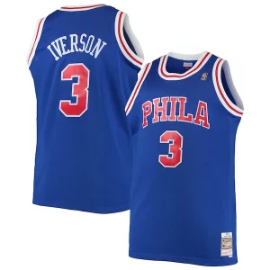Moderno Allen Iverson Philadelphia 76ers 1996/97 Big & Tall Hardwood Classics Swingman Jersey Royal/Black/Red/White
