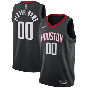 Classico Attraente Trendy Houston Rockets Nike Swingman Custom Jersey Black Statement Edition