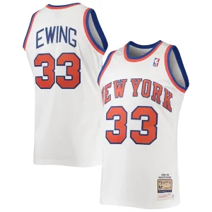Ottimo Patrick Ewing New York Knicks 1985/86 Hardwood Classics Authentic Jersey White