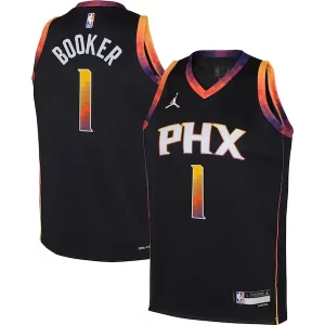 Pratico Bellissimo Devin Booker Phoenix Suns Jordan Brand Youth Swingman Jersey Statement Edition Black
