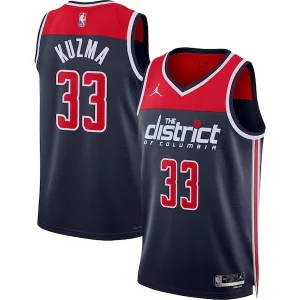 Duraturo Gorgeous Kyle Kuzma Washington Wizards Jordan Brand Unisex Swingman Jersey Statement Edition Navy
