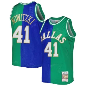 Fantastico Comodo Ottimo Dirk Nowitzki Dirk Nowitzki Hardwood Classics 1998/2019 Split Swingman Jersey Blue/Green