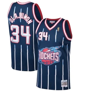 Trendy Incantevole Carino Hakeem Olajuwon Houston Rockets 1996/97 Hardwood Classics Swingman Jersey Navy