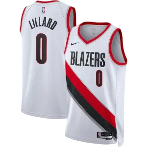 Incantevole Damian Lillard Portland Trail Blazers Nike Unisex Swingman Jersey Association Edition White/Black