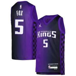 Carino Fantastico De'Aaron Fox Sacramento Kings Jordan Brand Youth Swingman Jersey Statement Edition Purple