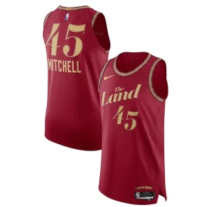 Splendido Moderno Pratico Nike Donovan Mitchell Cleveland Cavaliers Authentic Jersey City Edition Wine