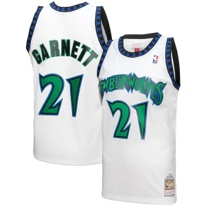 Versatile Kevin Garnett Minnesota Timberwolves 1997 98 Hardwood Classics Reload 3.0 Swingman Jersey White