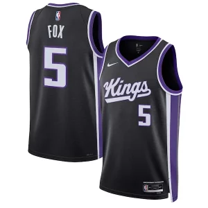 Fantastico De'Aaron Fox Sacramento Kings Nike Unisex Swingman Jersey Icon Edition Black/White