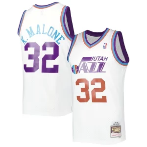 Stupendo Karl Malone Utah Jazz 1991/92 Hardwood Classics Reload 3.0 Swingman Jersey White
