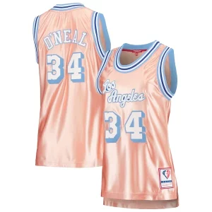 Magnifico Attraente Robusto Shaquille O'Neal Los Angeles Lakers Women's 75th Anniversary Rose Gold 1996 Swingman Jersey Pink
