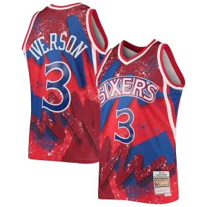 Resistente Eccezionale Allen Iverson Philadelphia 76ers Hardwood Classics 1996/97 Hyper Hoops Swingman Jersey Red