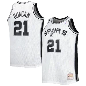 Moderno Accattivante Versatile Tim Duncan San Antonio Spurs Big & Tall Hardwood Classics 1998/99 Swingman Jersey White/Black