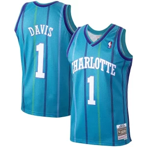 Stupendo Accattivante Baron Davis Charlotte Hornets 1999/00 Hardwood Classics Swingman Jersey Teal