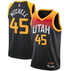 Delizioso Attraente Donovan Mitchell Utah Jazz Nike 2021/22 Swingman Player Jersey Black City Edition