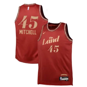 Attraente Delizioso Versatile Donovan Mitchell Cleveland Cavaliers Nike Youth Swingman Replica Jersey City Edition Wine