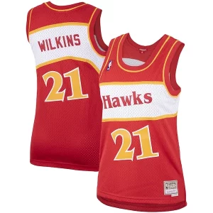 Prestigioso Dominique Wilkins Atlanta Hawks Women's Hardwood Classics Swingman Jersey Red