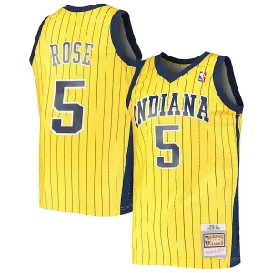 Bellissimo Jalen Rose Indiana Pacers 1999/00 Hardwood Classics Swingman Jersey Gold
