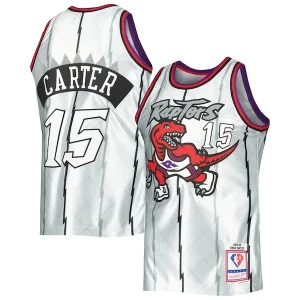 Eccezionale Resistente Ottimo Vince Carter Toronto Raptors 1998/99 Hardwood Classics 75th Anniversary Swingman Jersey Platinum