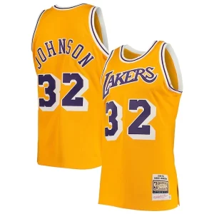 Raffinato Fascinante Eccezionale Magic Johnson Los Angeles Lakers 1984/85 Hardwood Classics Authentic Jersey Gold/Purple