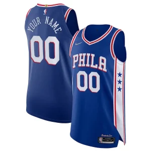 Moderno Fascinante Philadelphia 76ers Nike 2021/22 Diamond Authentic Custom Jersey Icon Edition Royal