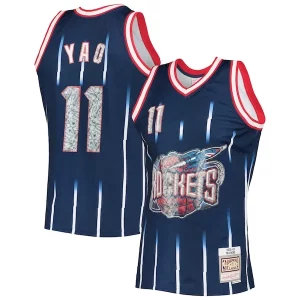 Delizioso Sofisticato Comodo Yao Ming Houston Rockets 2002/03 Hardwood Classics NBA 75th Anniversary Diamond Swingman Jersey Navy