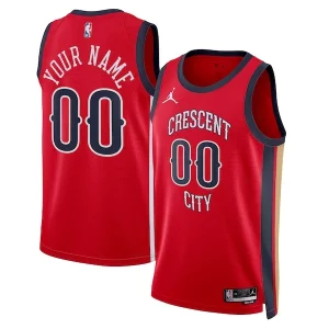 Elegante Bellissimo Fascinante New Orleans Pelicans Jordan Brand Unisex Swingman Custom Jersey Red Statement Edition