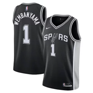Trendy Pratico Victor Wembanyama San Antonio Spurs Nike Youth Swingman Jersey Icon Edition Black