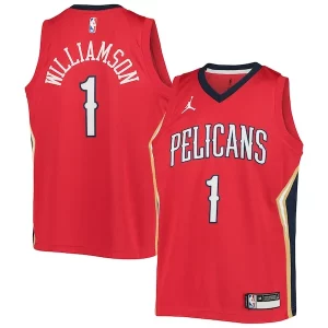 Trendy Zion Williamson New Orleans Pelicans Jordan Brand Youth 2020/21 Swingman Player Jersey Statement Edition Red