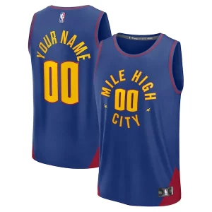Classico Denver Nuggets Fast Break Custom Jersey Statement Edition Blue/Navy